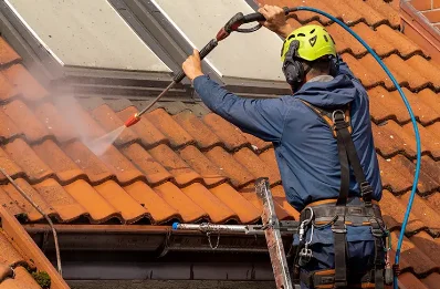 Démoussage et hydrofuge de toiture à Gan